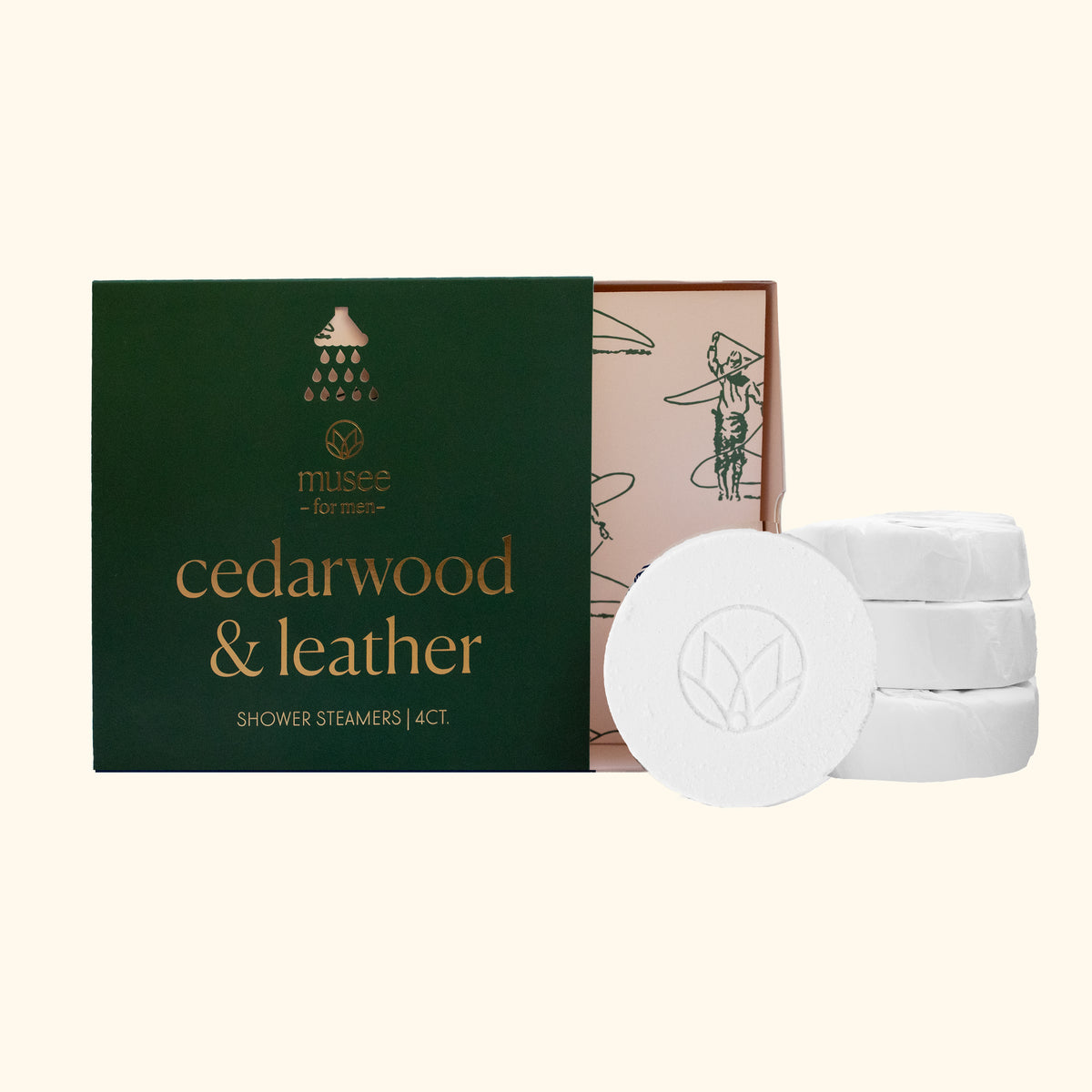 Cedarwood & Leather Shower Steamer — Musee Bath