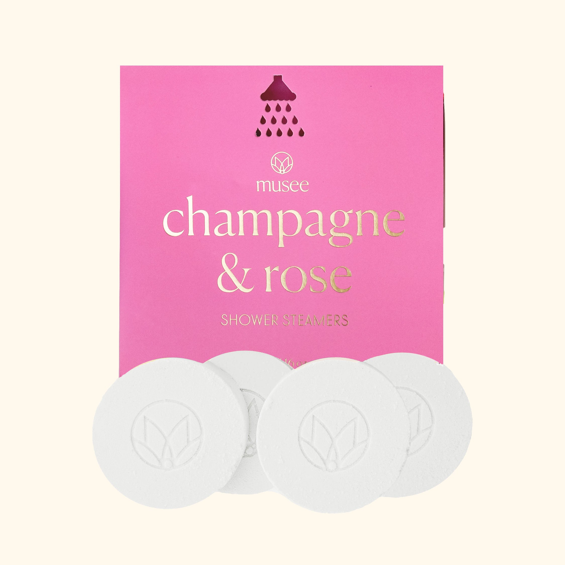 Champagne & Rose Shower Steamers | Musee Bath